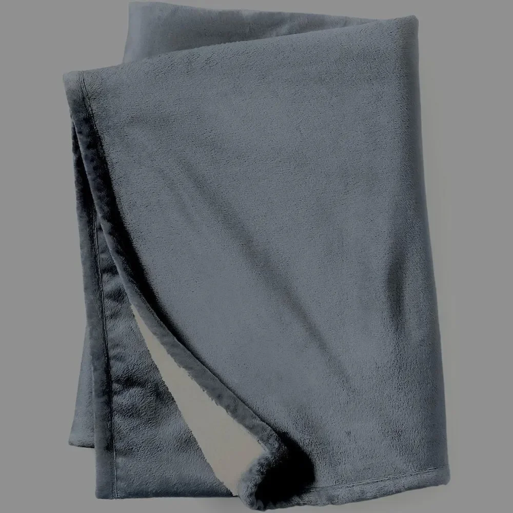 Land's End Delux Mink Sherpa Throw 50x70